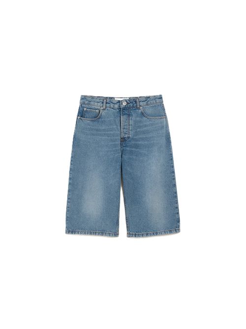Ami Paris Large fit bermuda shorts indigo denim Ami Paris | HSO838.DE0046480 USED BLUE